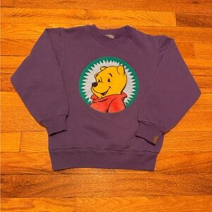 Vintage 90s Winnie the Pooh Sweatshirt, Disney Purple Crewneck, Baby Toddler 4T